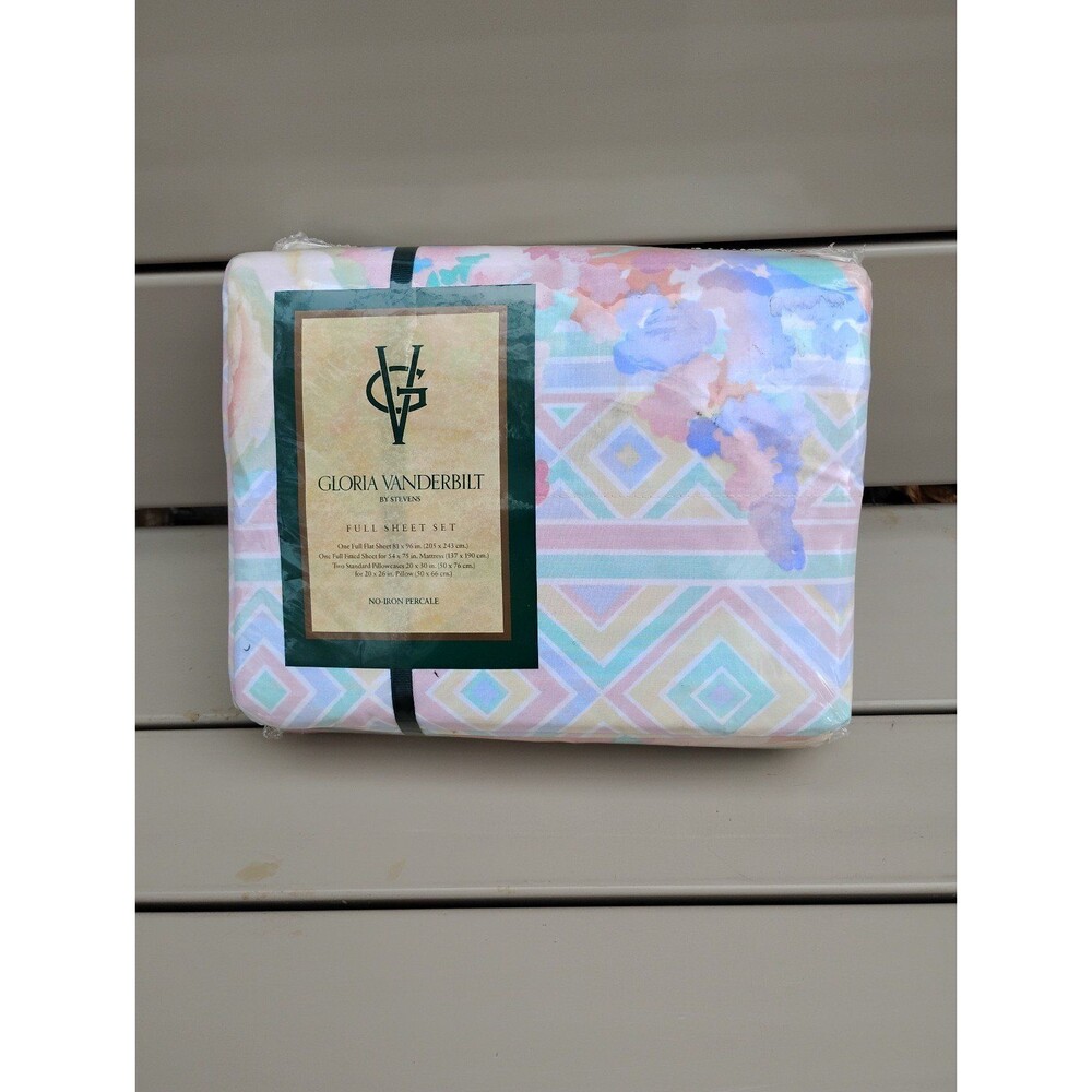 Vintage Gloria Vanderbilt Twin Sheet Set GLORIA’S COLLAGE